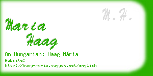 maria haag business card