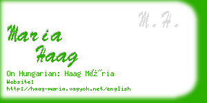 maria haag business card